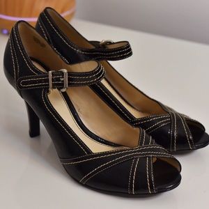 Nine  & CO. by Nine West Black Peep Toe Heels
